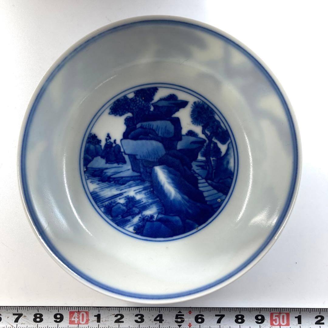 中国清時代　最上手　大清康熙年製　青花鉢　直径12.2㎝　東Y5-1127☆2F 中国清時代 最上手 大清康熙年製 青花鉢 直径12.2㎝ 東Y5-1127