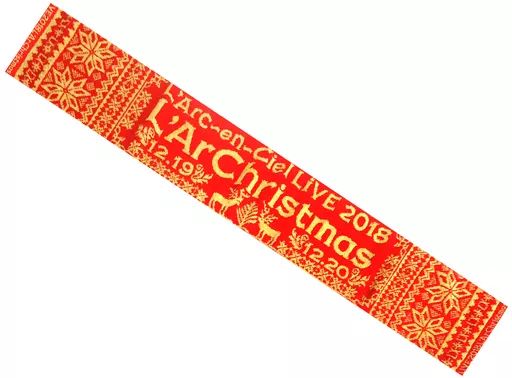 中古】タオル・手ぬぐい(男性) L'Arc～en～Ciel マフラータオル(レッド