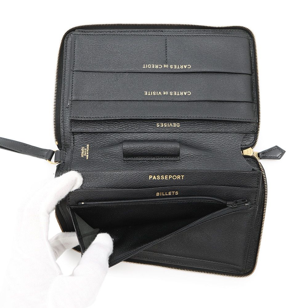 エルメス トラベルケース チャーリー ブラック/ゴールド金具 ボックス