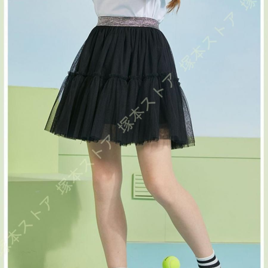 キッズ 女の子 チュール スカート 子供服 子供 ウエストゴム チュチュ スカート ふんわり Aライン 夏 ダンス衣装 演出服 ふんわり プリンセススカート kkkubf