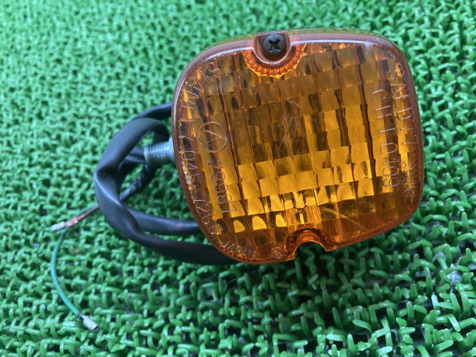 XL250S リアウインカー 右 045-7255 ホンダ 純正 中古 バイク 部品 L250S MD01 ショートステー 割れ欠け無し 品薄 車検 Genuine 14