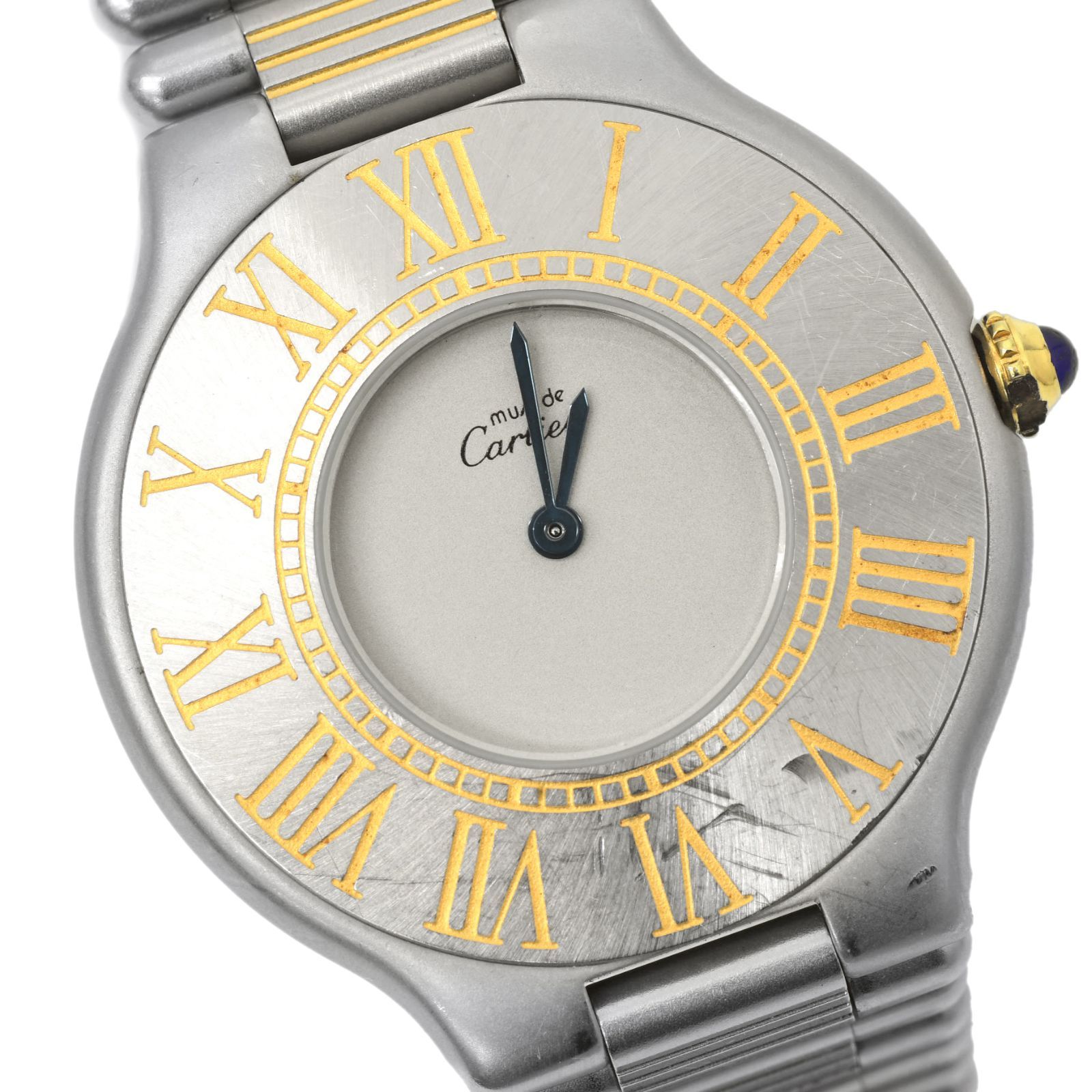 Cartier カルティエ マスト21 クォーツ 白文字盤 レディース