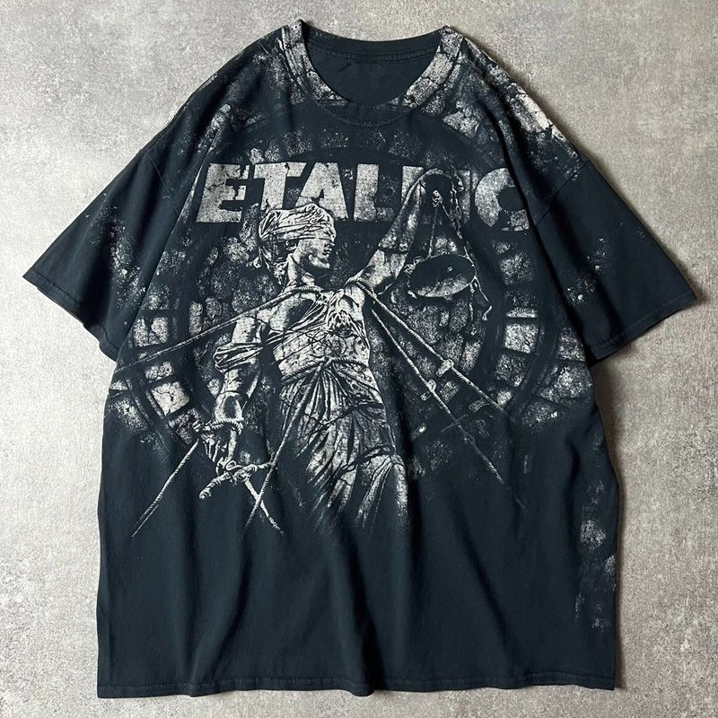 METALLICA オフィシャル 2013 メタル ジャスティス オール オーバー プリント 半袖 Tシャツ / メタリカ バンド バンT 大判