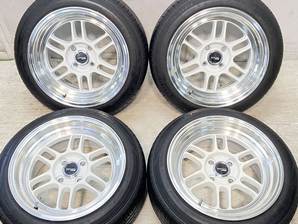 175/55R15  n　 SAILUN ATREZZO ECO n　 BMS n15x8.0 20 100-4穴 n中古タイヤ サマータイヤ ホイールセット 4本セットn s15240808029