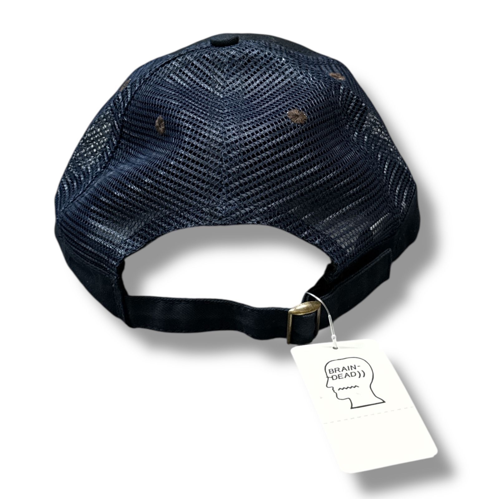 イングランド代表Cap レアデザイン タグ付き未使用品 参考上代14300円 未使用品 BRAIN DEAD LOGOHEAD LONG BRIM ロゴ