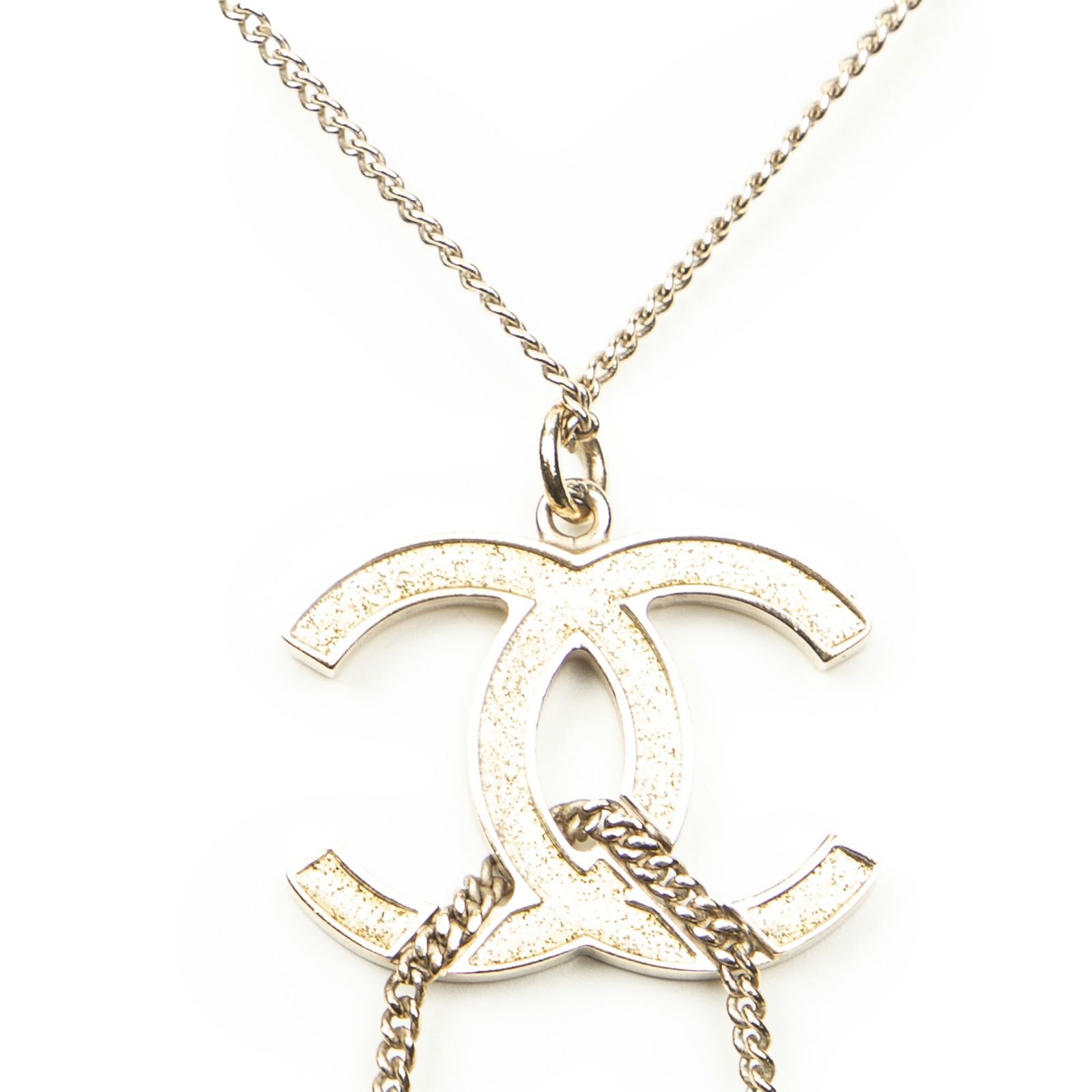 CHANEL シャネルCCフラップバッグペンダントネックレス金金メッキA