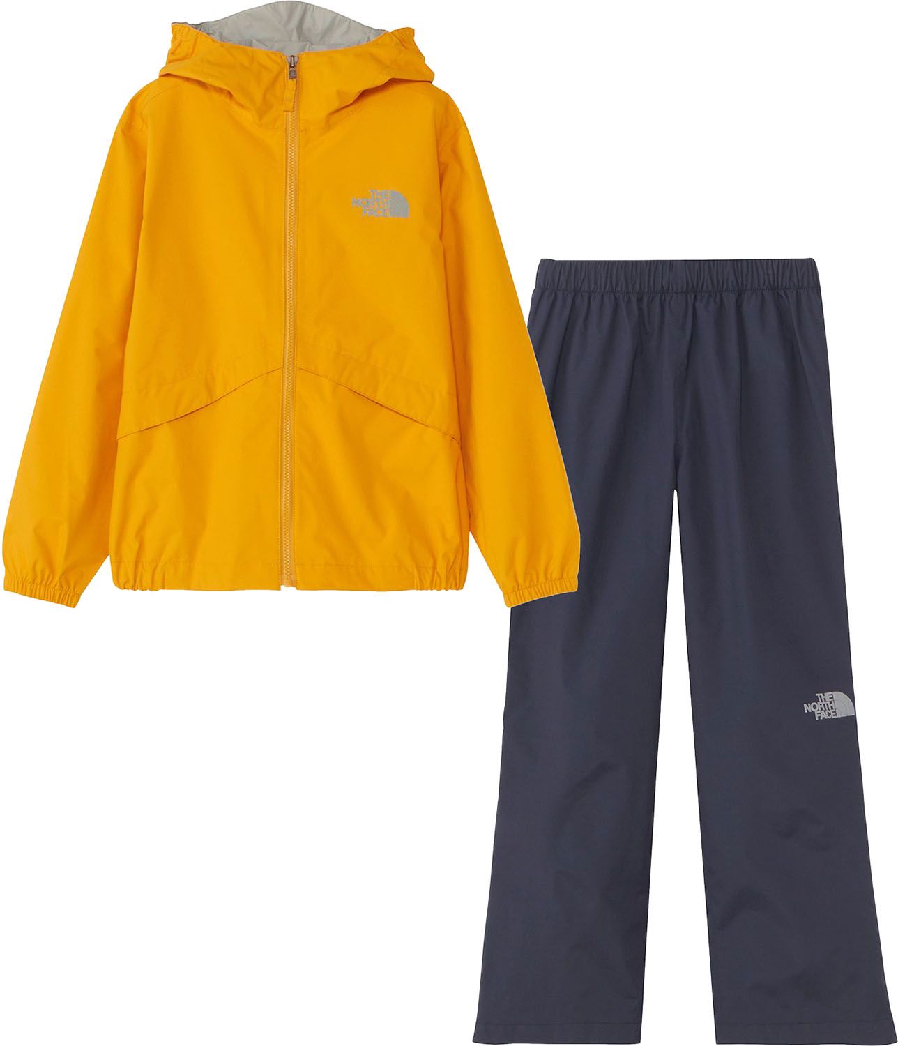 ザ ノース フェイス THE NORTH FACE アウトドア レインテックスユリイカ キッズ RAINTEX EUREKA ボーイズ ガールズ ハイベント トップス レイン 子供服 上下セット 雨具 キャンプ 記名ラベル NPJ125 TY TNFイエロー