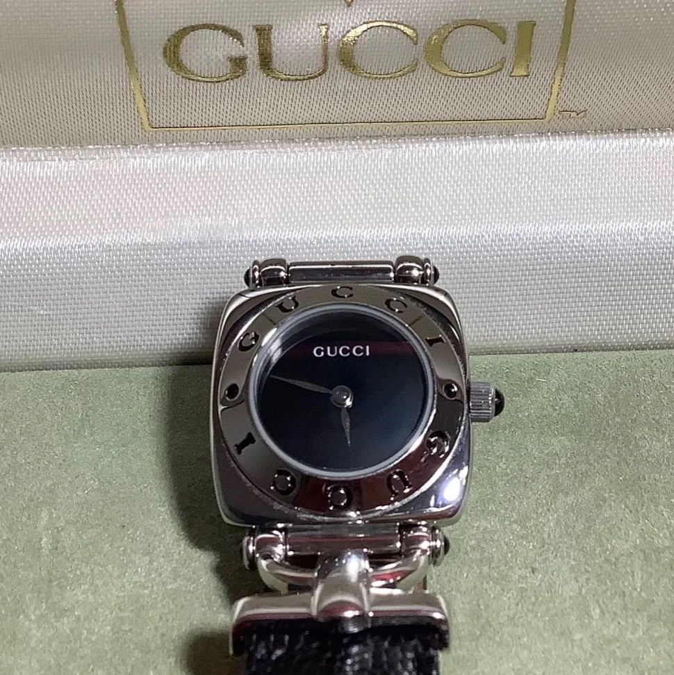 【電池交換済】グッチ GUCCI 腕時計 6300L ブラック レディース 電池交換済】グッチ GUCCI 腕時計 6300L ブラック レディース