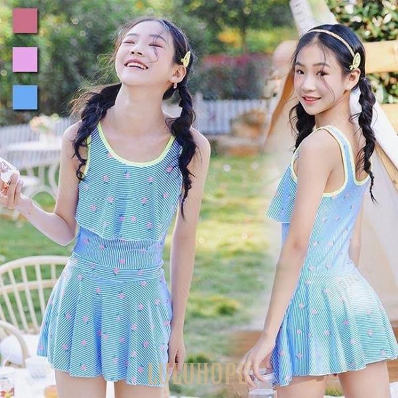 素人　水着　中学生 水着 ワンピース 女の子 水泳服 女児 スイムウェア ワンピース水着 キッズ ビキニ ビーチウェア ジュニア 中学生 高校生 - メルカリ