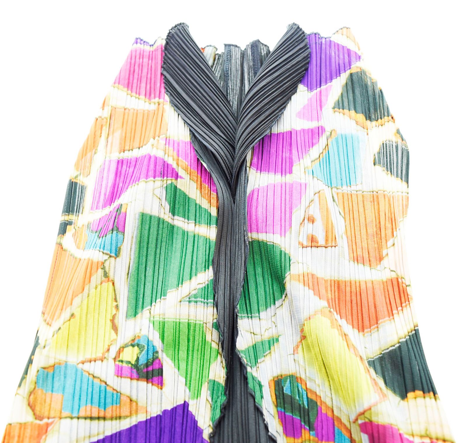 イッセイミヤケ ISSEY MIYAKE プリーツ 波切替プリント