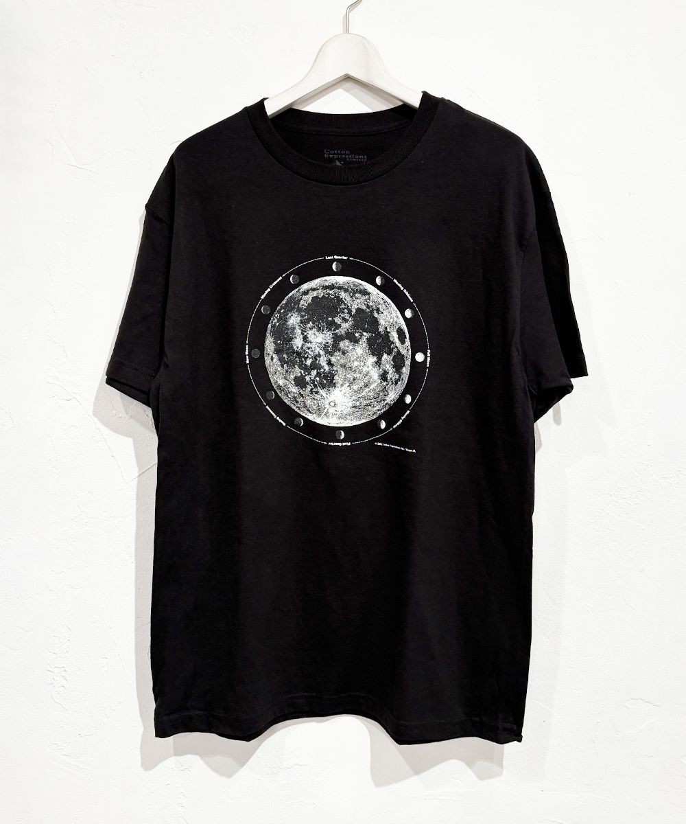 COTTON EXPRESSIONS - PRINT T-SHIRT MOON PHASES _ M size - メルカリ