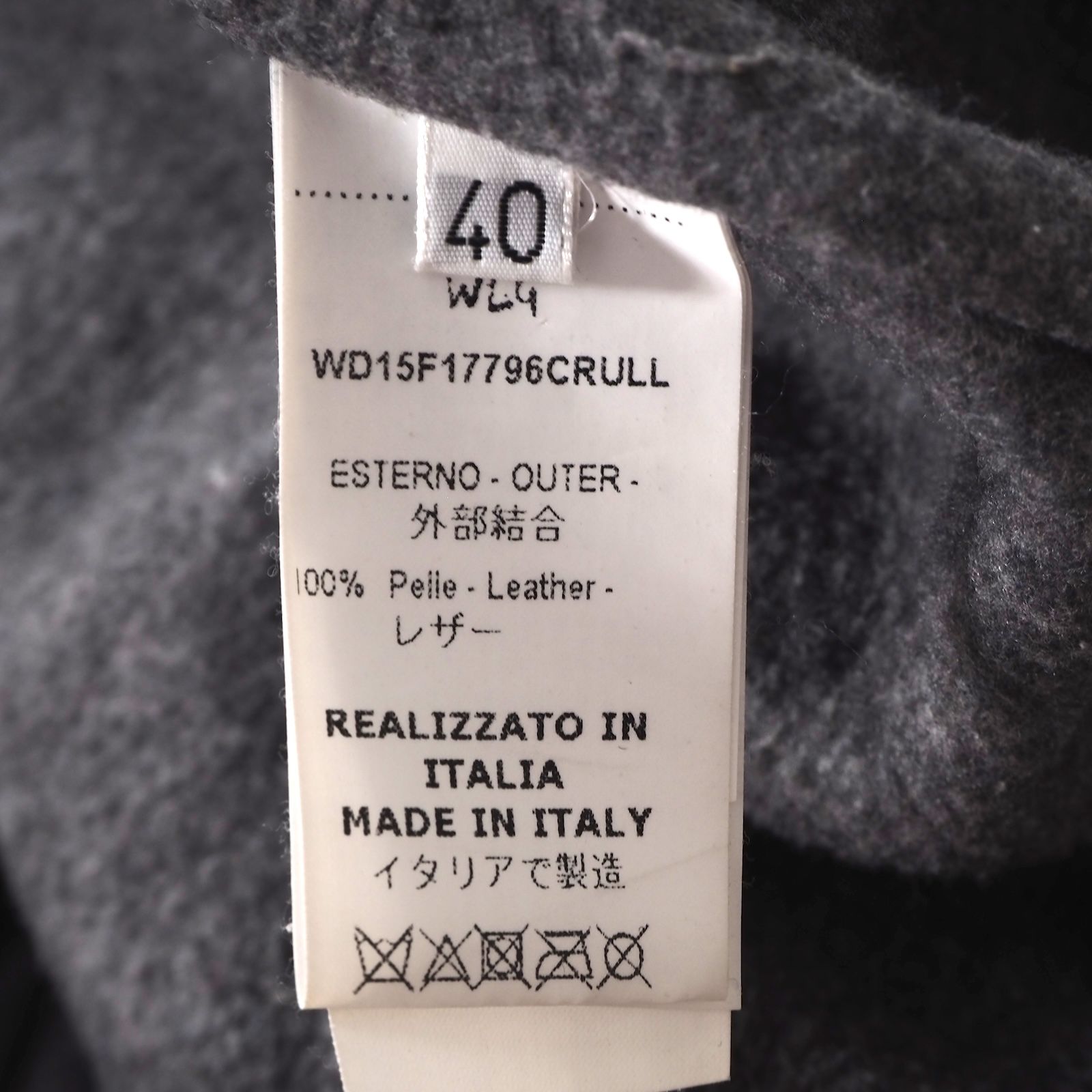 【訳あり未使用品】GIORGIO BRATO 40 レザージャケット イタリア製 ◎WLG by GIORGIO BRATO ジョルジオブラット リブ レザー