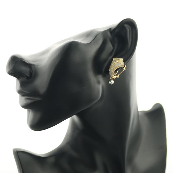 ダイヤ ダイヤモンド 0.18ct/0.05ct 艶消し 2WAY 片耳 イヤリング  