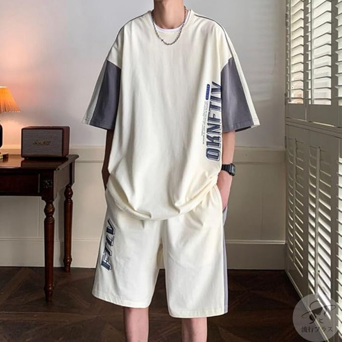 上下セット メンズ 半袖tシャツ ショートパンツ 夏服 冷感 無地 通気 セットアップ ランニングウェア トレーニングウェア カジュアル 薄手 吸汗速乾 通気 上下 カジュアル おしゃれ スポーツ