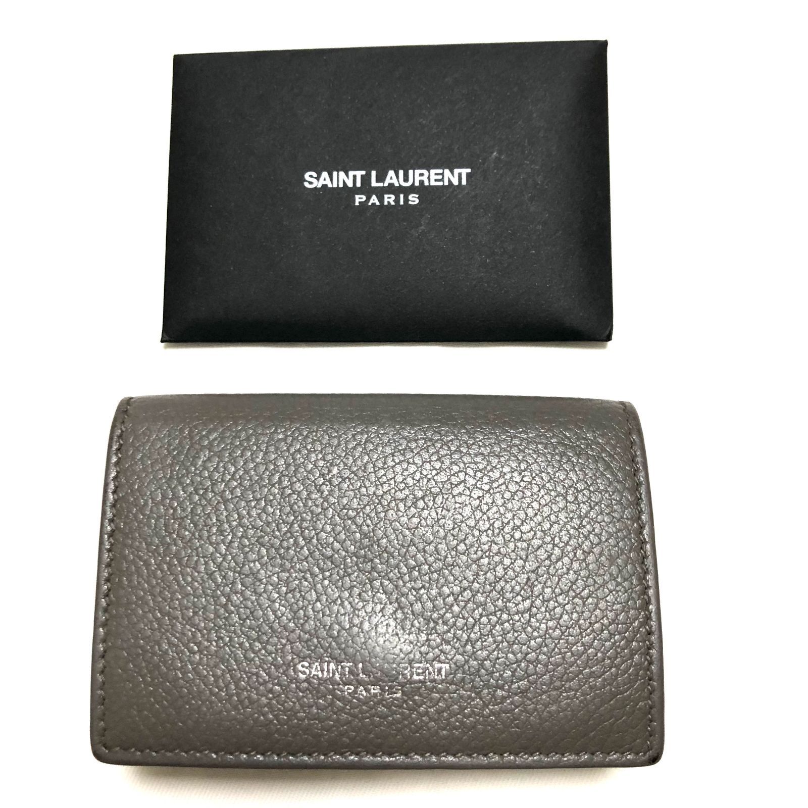 極美品 サンローラン 三つ折財布 オリガミ タイニウォレット レザー