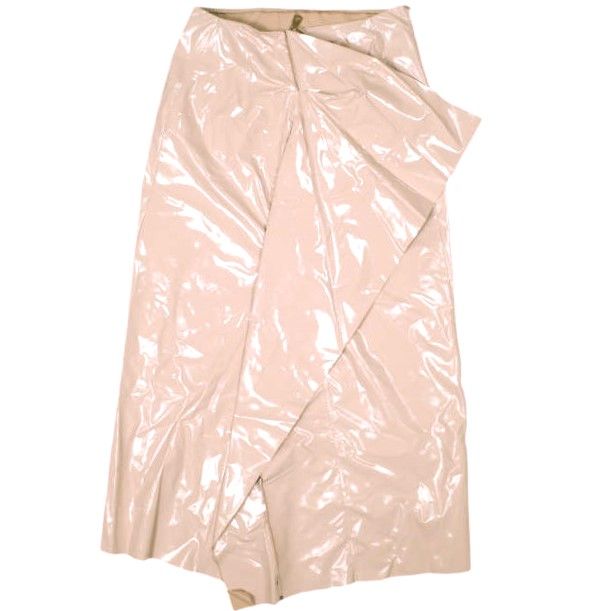 N°21 ヌメロヴェントゥーノ 21SS イタリア製 エナメルペプラムスカート 5A GONNA TESSUTO 21SW-C031-5029 36 PINK 定価82 500円 リボン ボトムス g22989