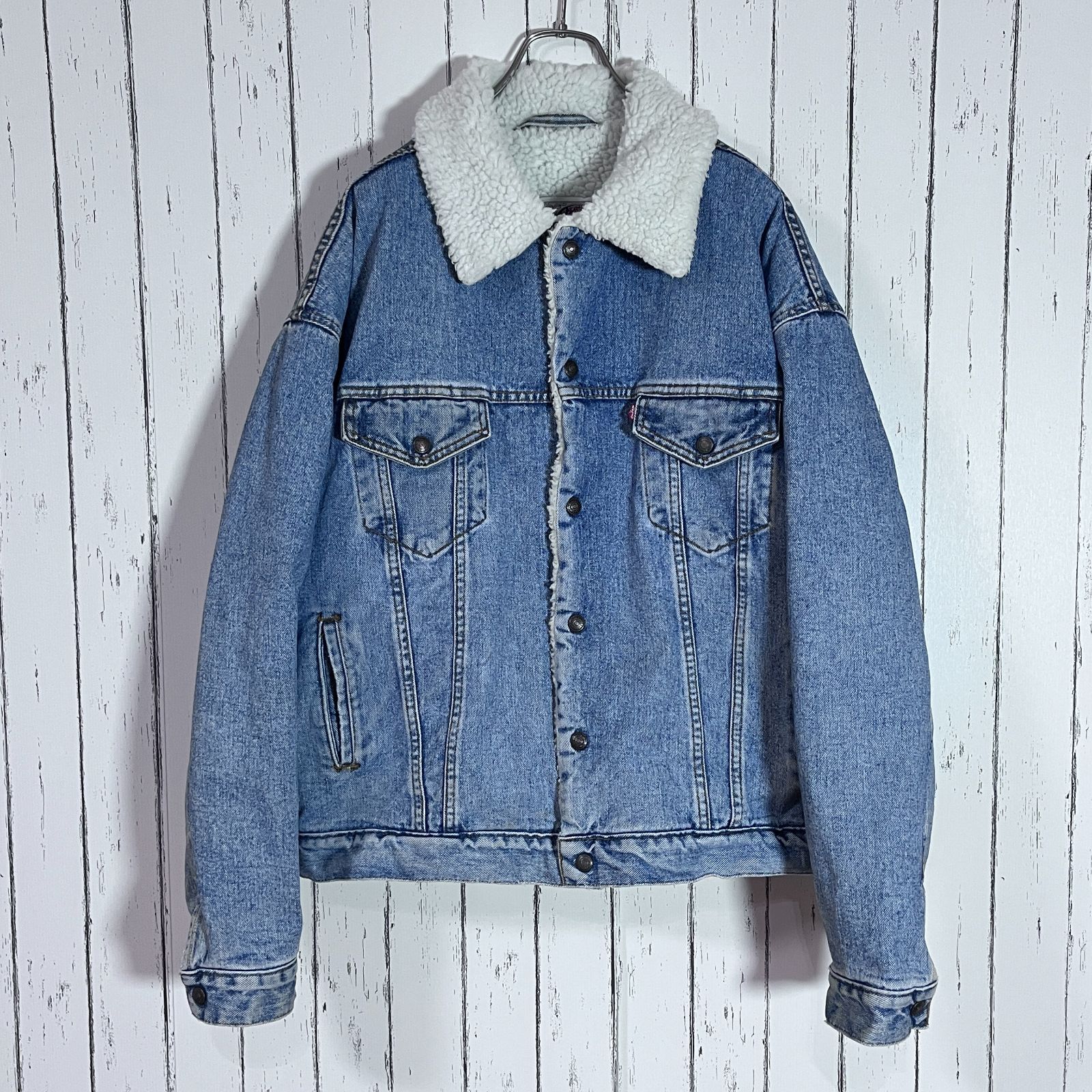 90s Levi's ボアデニムジャケット USA製 シェルパジャケット 90s Levi's ボアデニムジャケット リーバイス シェルパジャケット