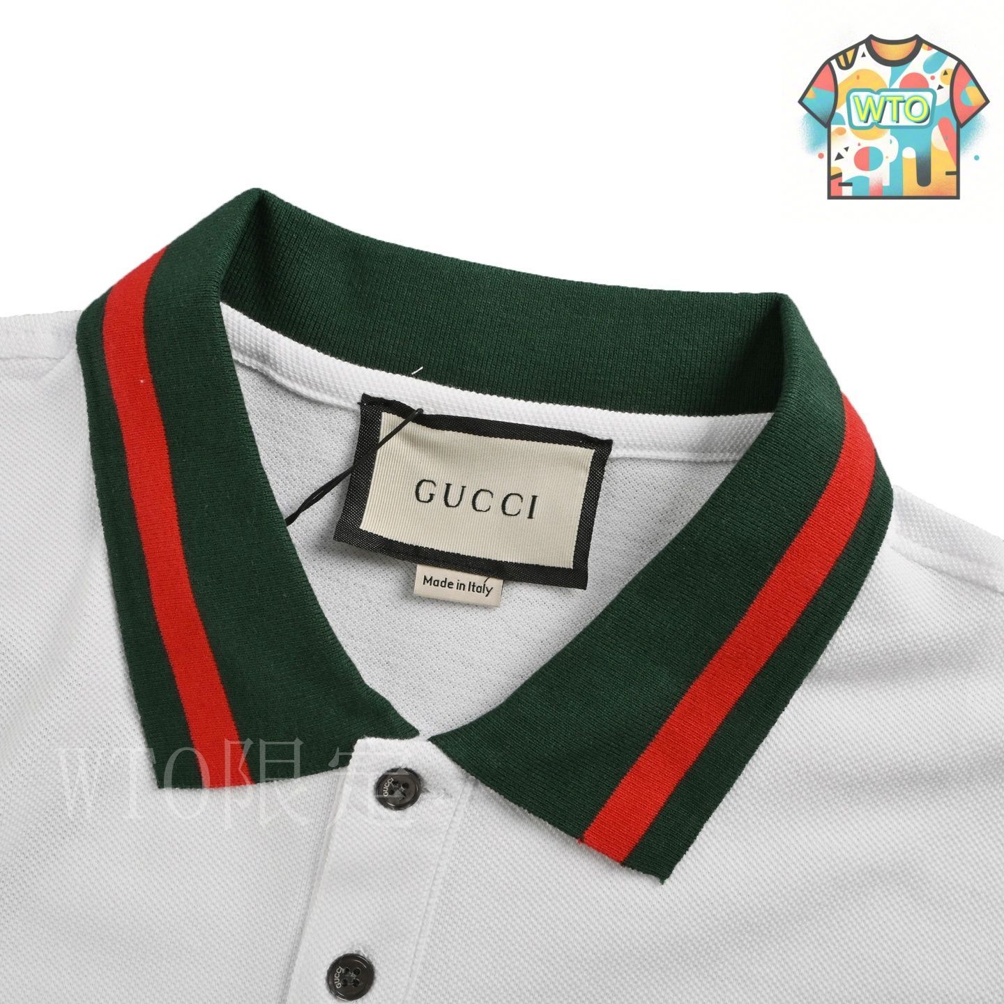 GUCCI ストライプ ポロシャツ 今日特価】Gucci レッドグリーンストライプポロシャツ - メルカリ