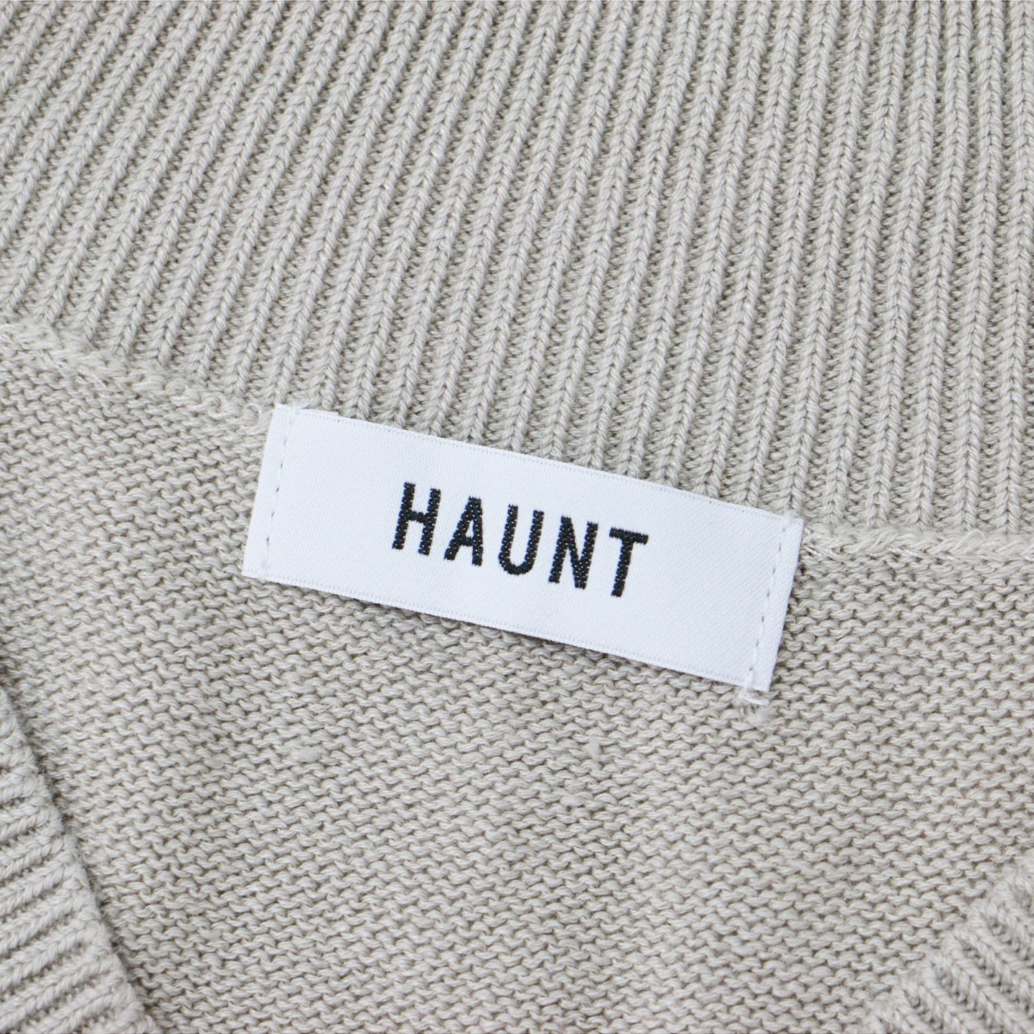美品 HAUNT ハウント コットン ベスト ニット トップス ベージュ FREE 