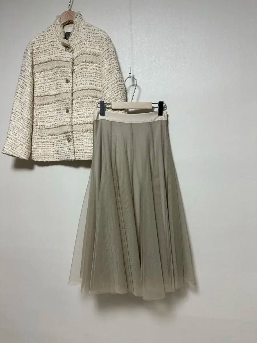 itMICHAA イッミシャ 23 シルバー チュール スカート