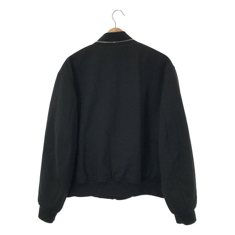 JIL SANDER / ジルサンダー | 2022AW | ウールギャバ 中綿 ボンバージャケット / 総裏地 | 48 | ダークネイビー | メンズ JIL SANDER / ジルサンダー | 2022AW | ウールギャバ 中綿 ボンバー