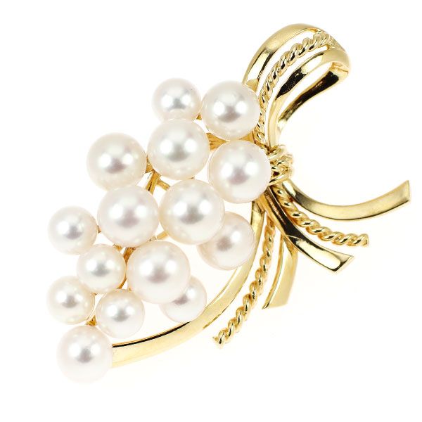 ミキモト アコヤ真珠ブローチ MIKIMOTO - ミキモト ブローチ パール アコヤ真珠 4.3-5.4mm