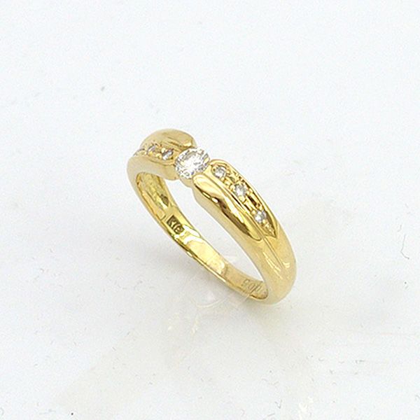 ◇K18 D0.13ct MD0.05ct 計0.18ct リング 11号 【リング/指輪  