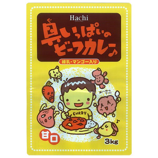 ハチ食品 具いっぱいのビーフカレー 甘口 3kg×4袋入× 2ケース ｜ 一般食品 レトルト ビーフカレー 甘口