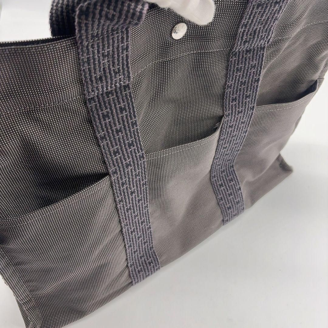 【極美品】エルメス エールライン トートバック ダブルジップ グレー A4収納 エルメス HERMES エールライン トートバック ダブルジップ