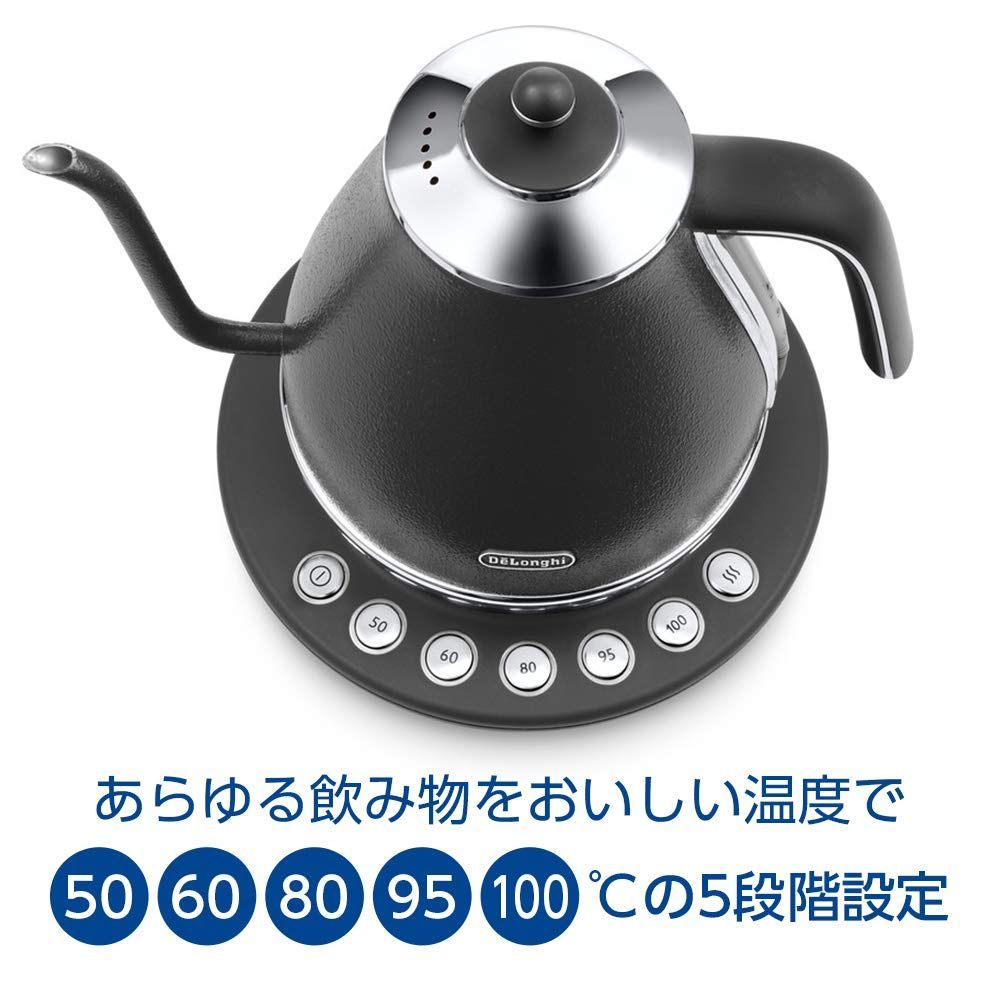 特価商品】アイコナ カフェ グレー デロンギDeLonghi電気ケトル 温度