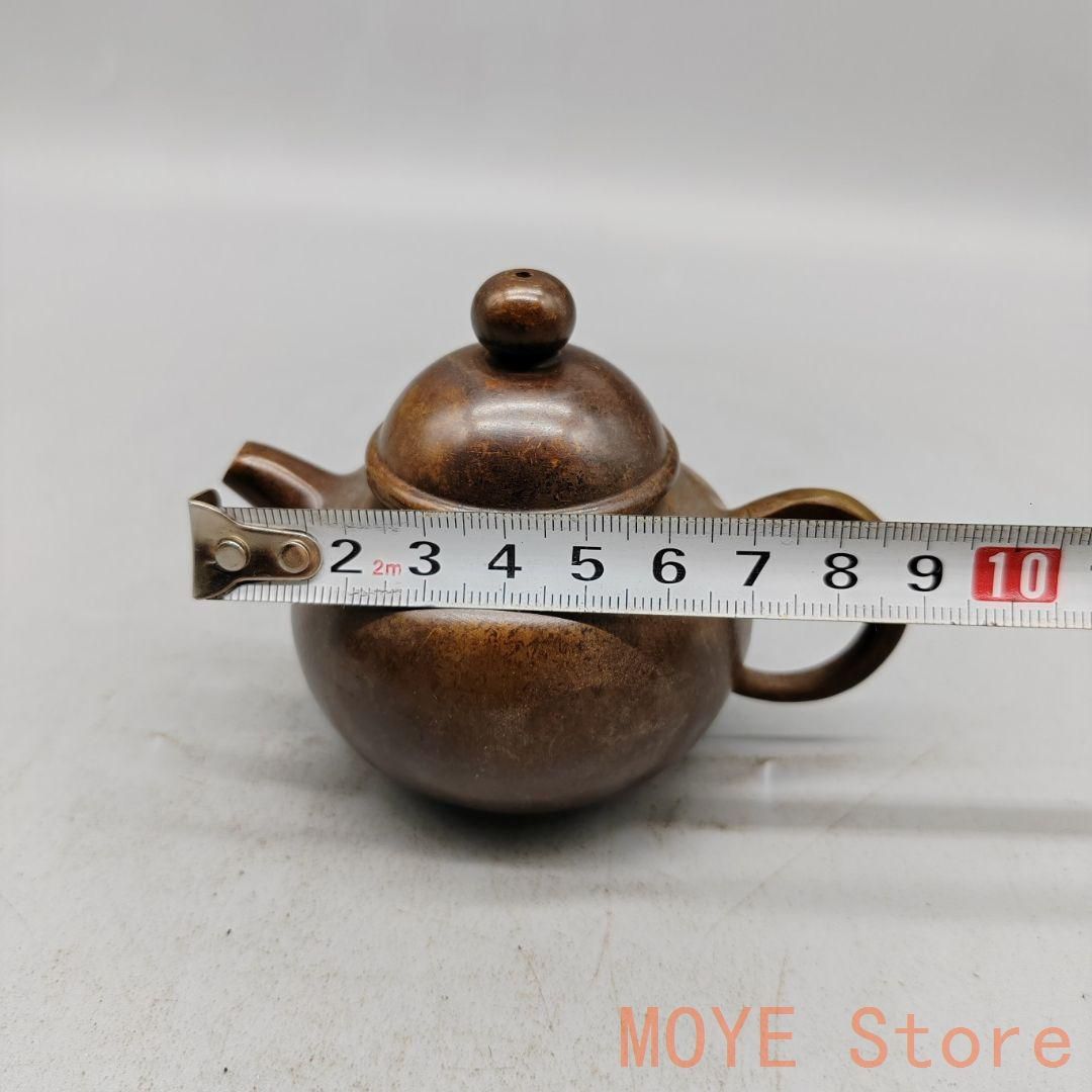 銅器 茶壺 小茶壺 茶道具 煎茶器 工芸品 置物zw0829 銅器 龍鳳提梁