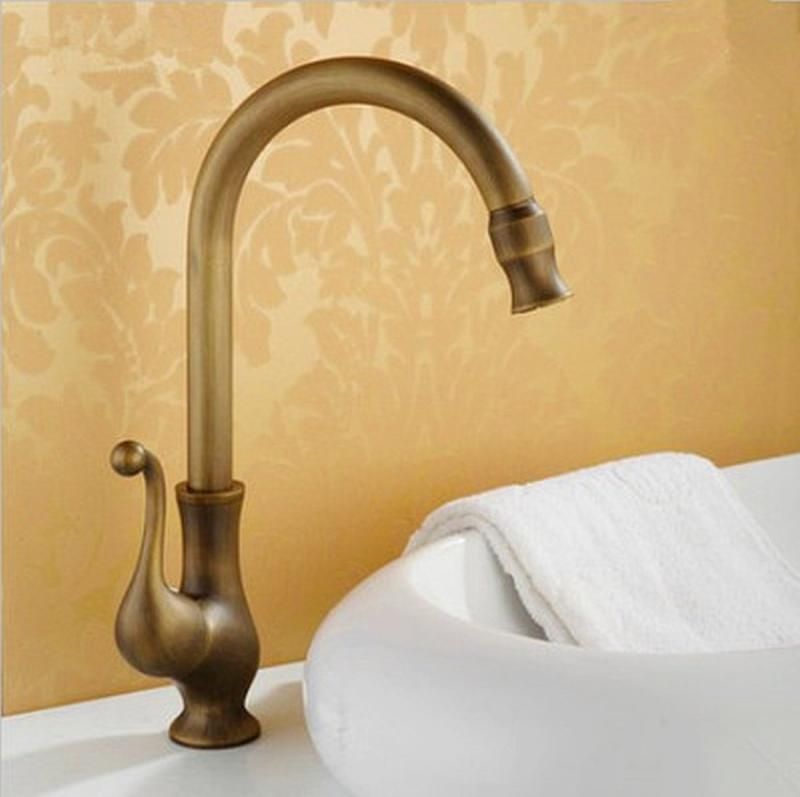 Life System キッチン 洗面用 アンティーク 混合水栓 L字 スワン 蛇口 シングルレバー 洗面台 SK227 (ブラック) Life System(ライフシステム) キッチン 洗面用 アンティーク 単水栓