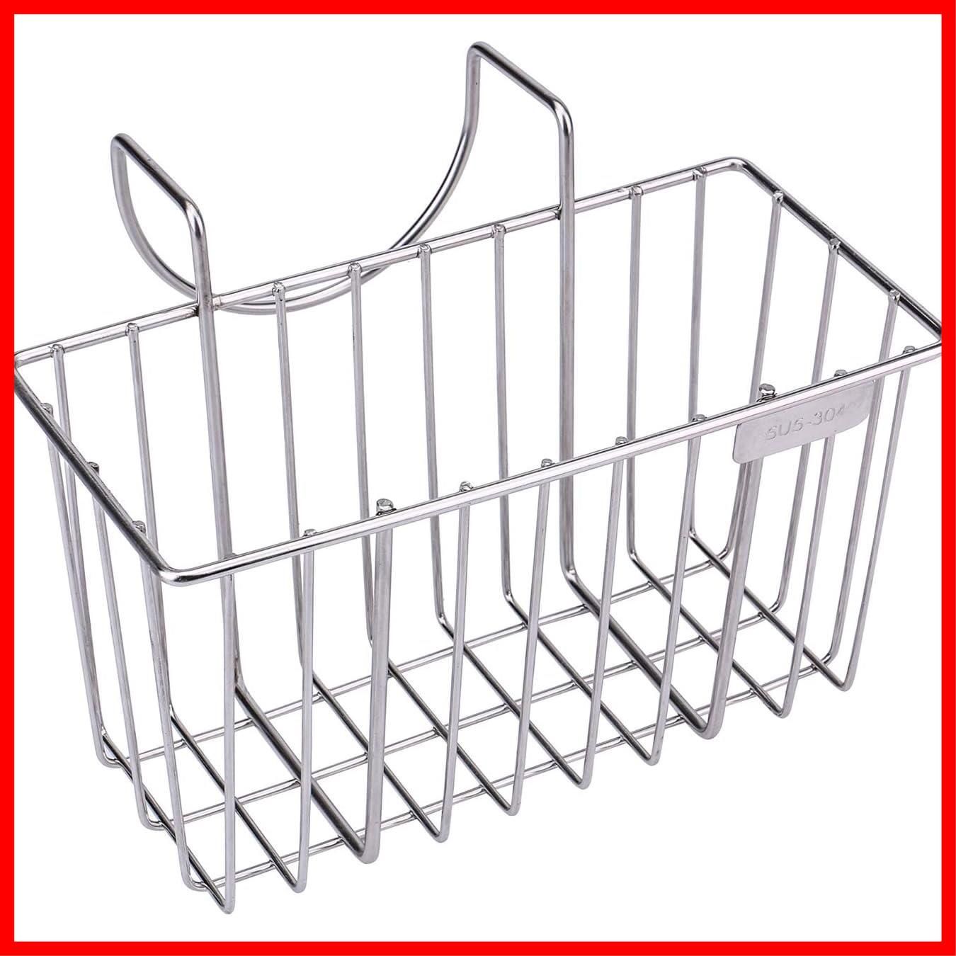 スポンジ入れ スポンジホルダー ラック シンク収納 スポンジラック 水切りかご 流し シンク用 たわし入れ キッチン用 ステンレス スポンジ置き 錆び防止 シルバー