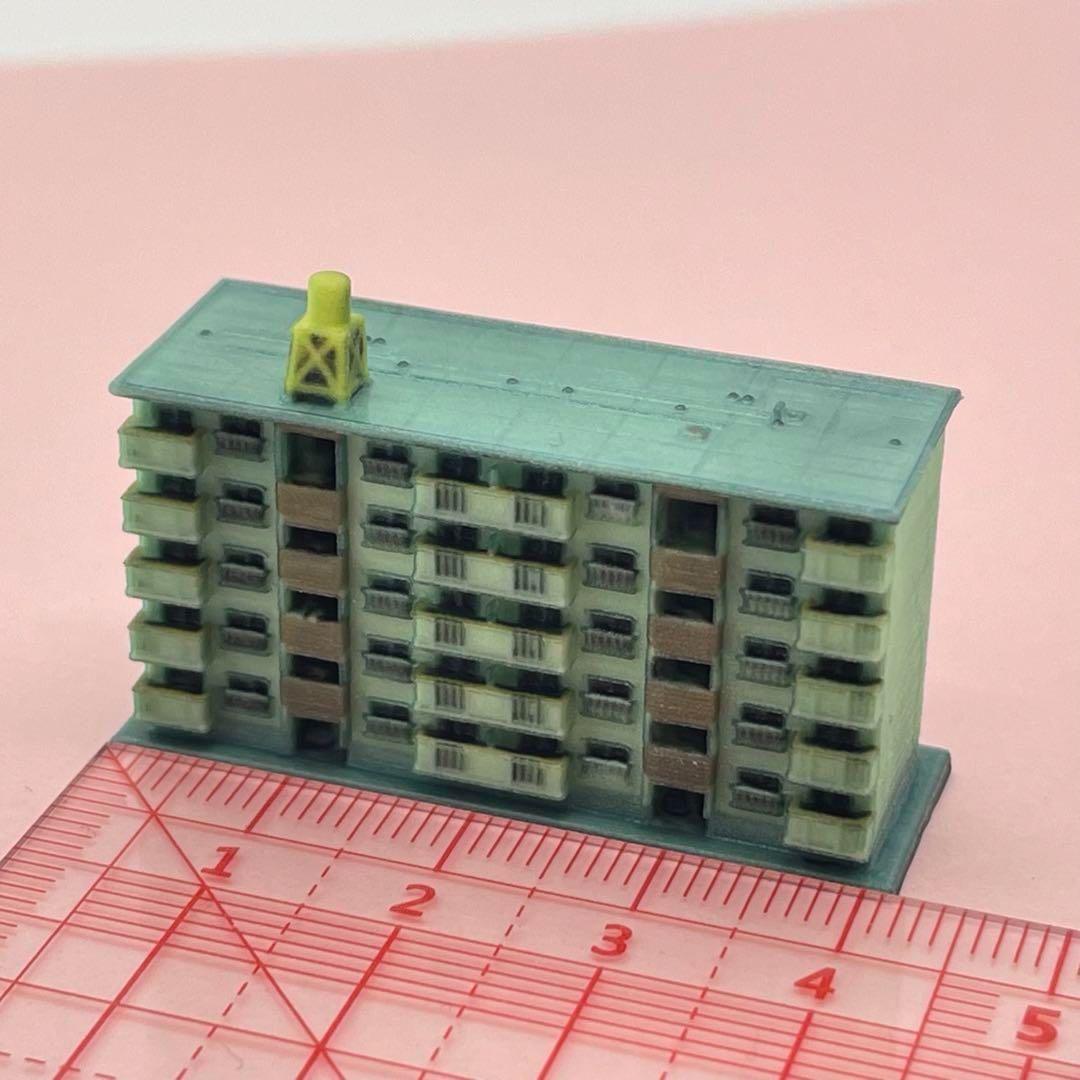 1/700 団地 建物 ミニチュア フィギュア ジオラマ 1/64より小