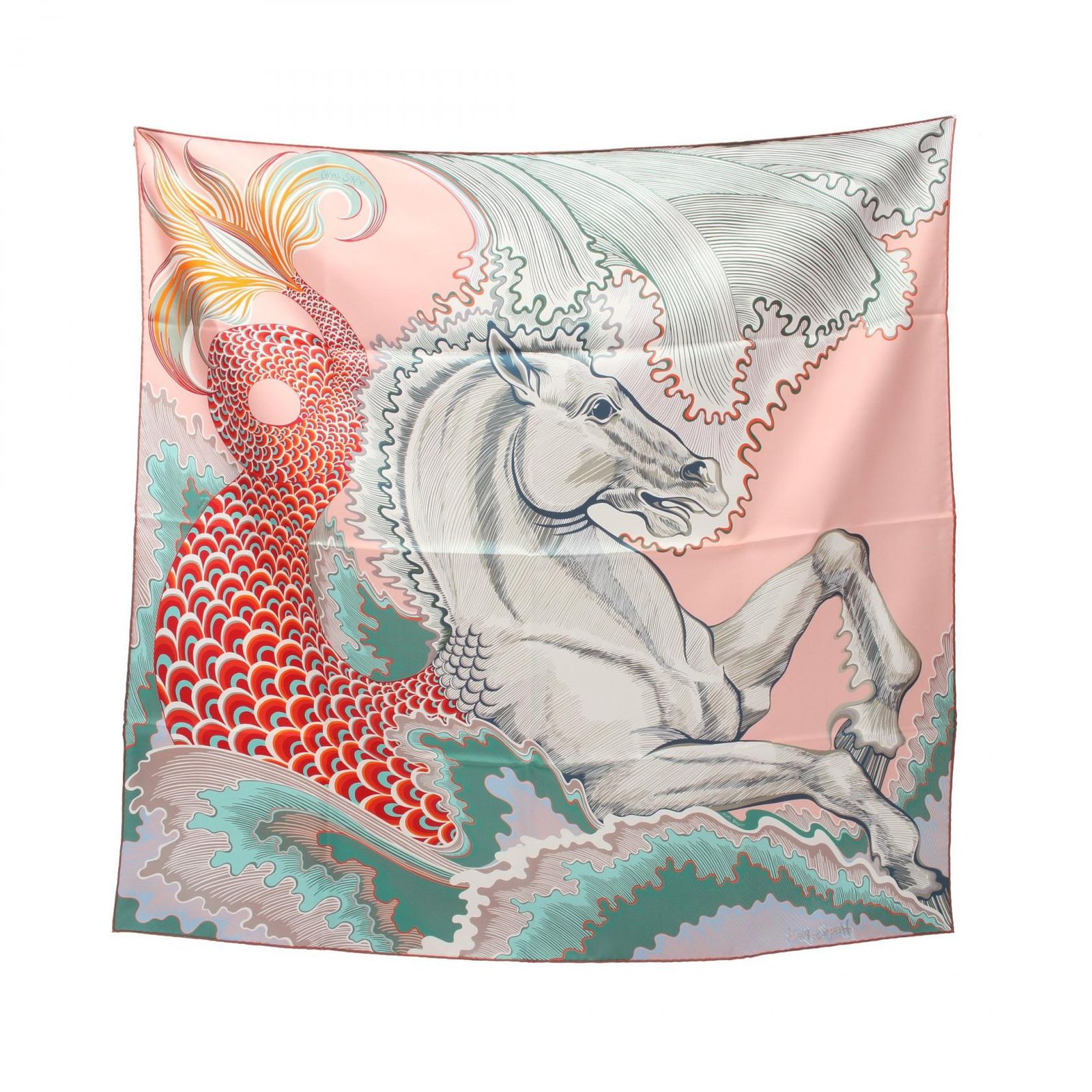 HERMES エルメス カレ90 Double Face Cheval Sirene スカーフ