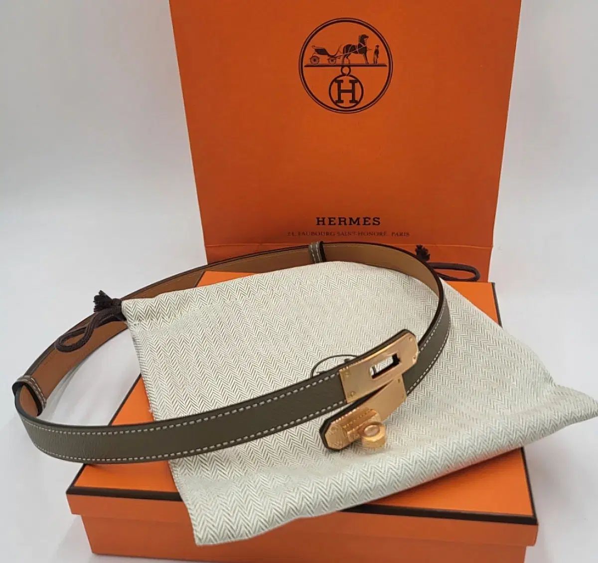 エルメス ケリーベルト ローズゴールド金具 エルメス ケリー18ベルト