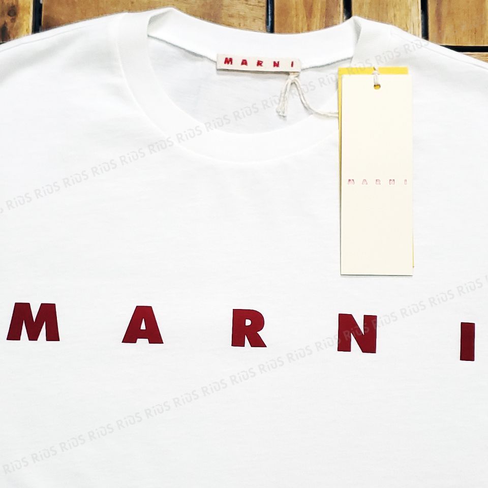 MARNI マルニ キッズ 半袖 Tシャツロゴ　ホワイト14y MARNI KIDS マルニ キッズ Tシャツ M01025 M00SG レディース