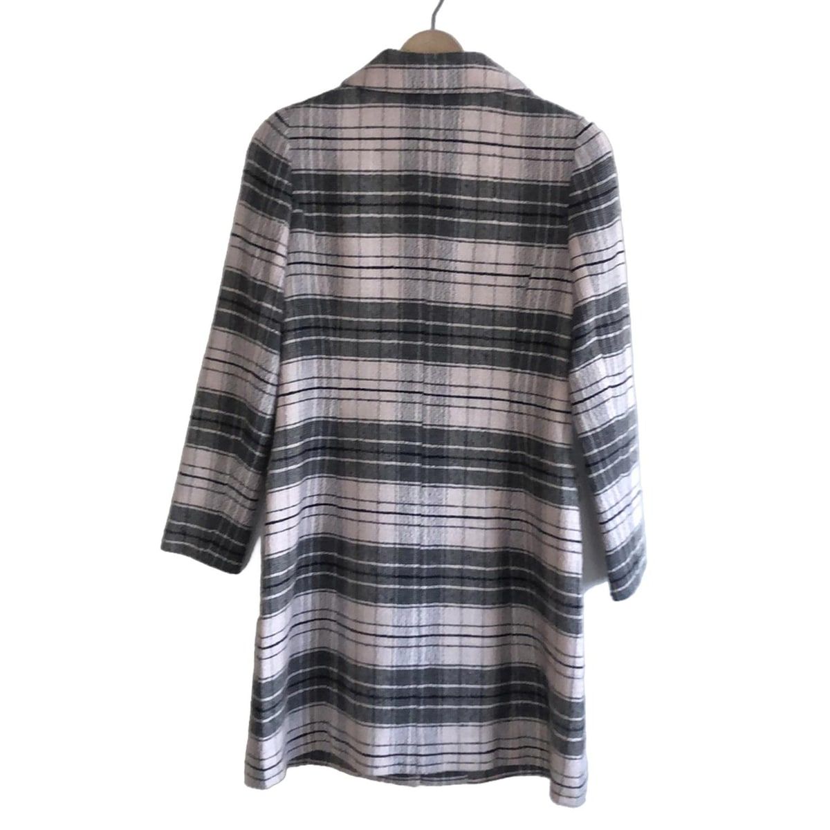 Rene ルネ コート サイズ34 S レディース - ライトピンク×グレー×マルチ 長袖 チェック柄 春 秋