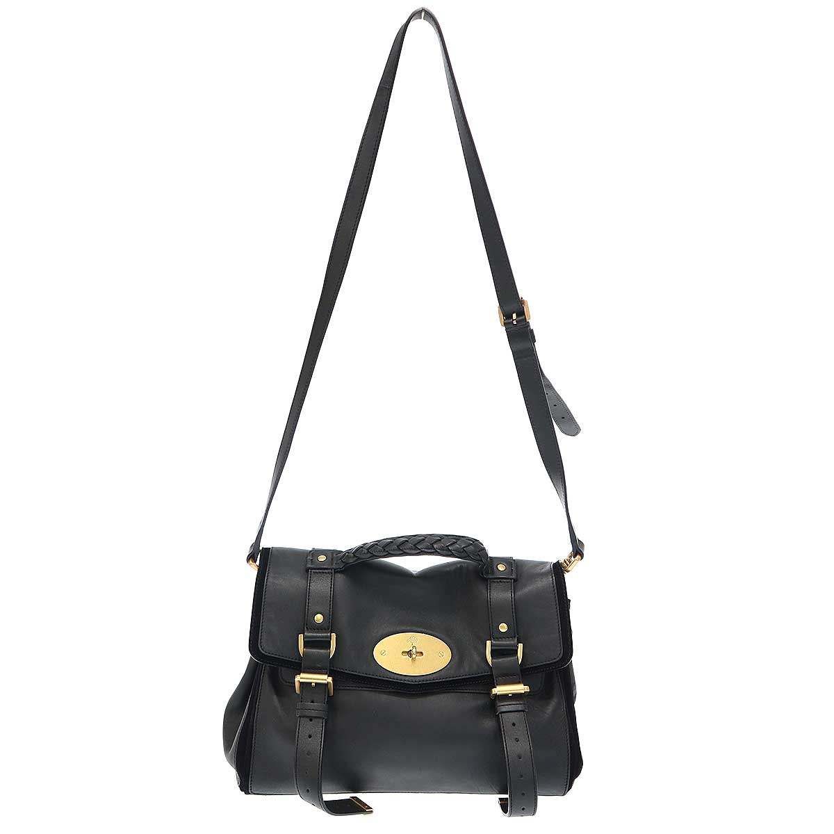 MULBERRY マルベリー Alexa アレクサ レザーショルダーバッグ ダーク 
