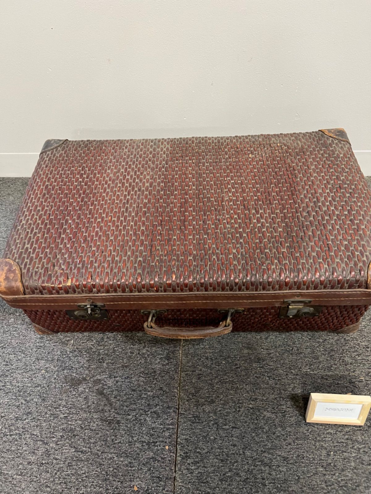 昭和【古道具】竹行李 2個セット 竹行李 古道具 アンティーク 竹