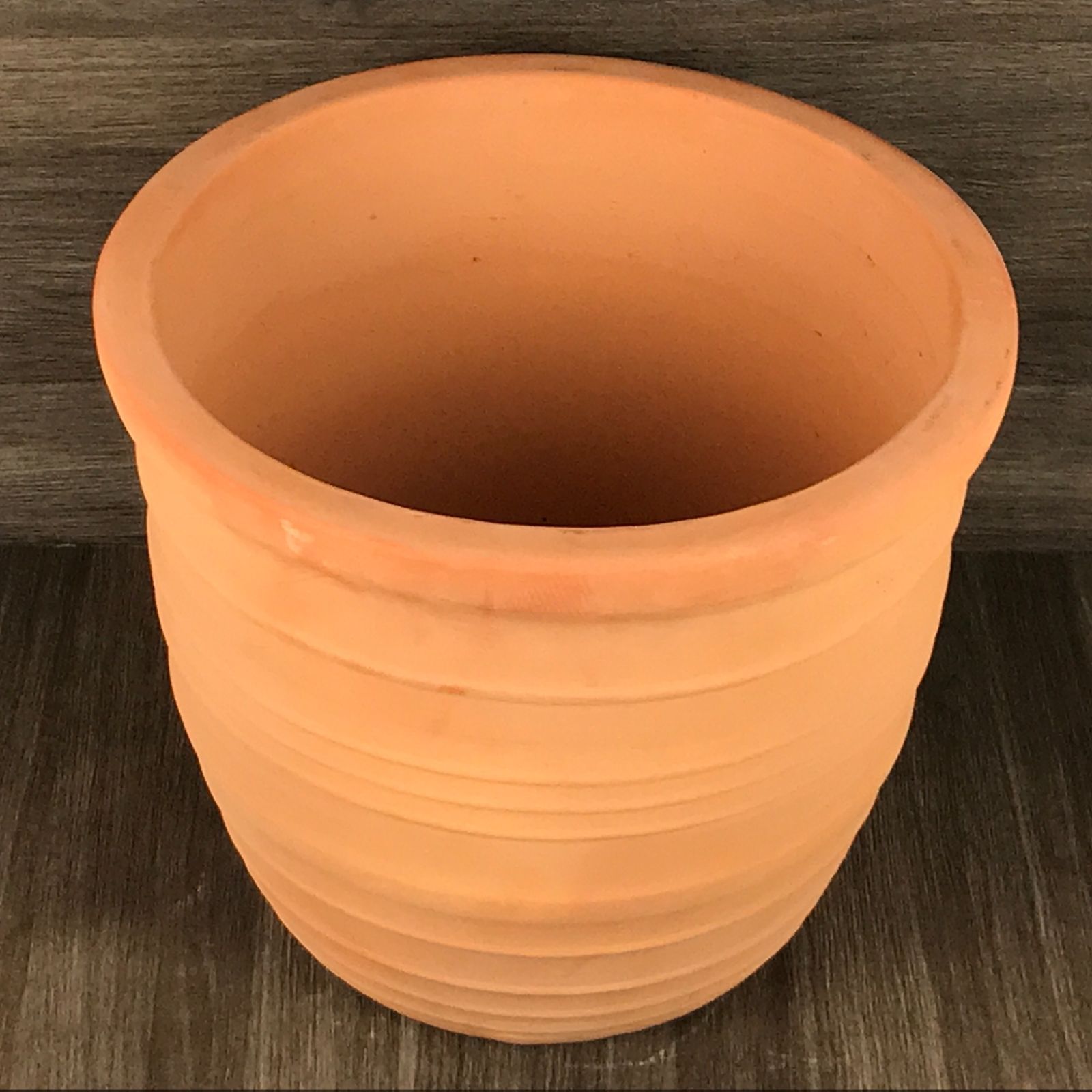 新品】直径37cm 19リットル 横ライン 大 素焼き鉢 テラコッタ 鉢