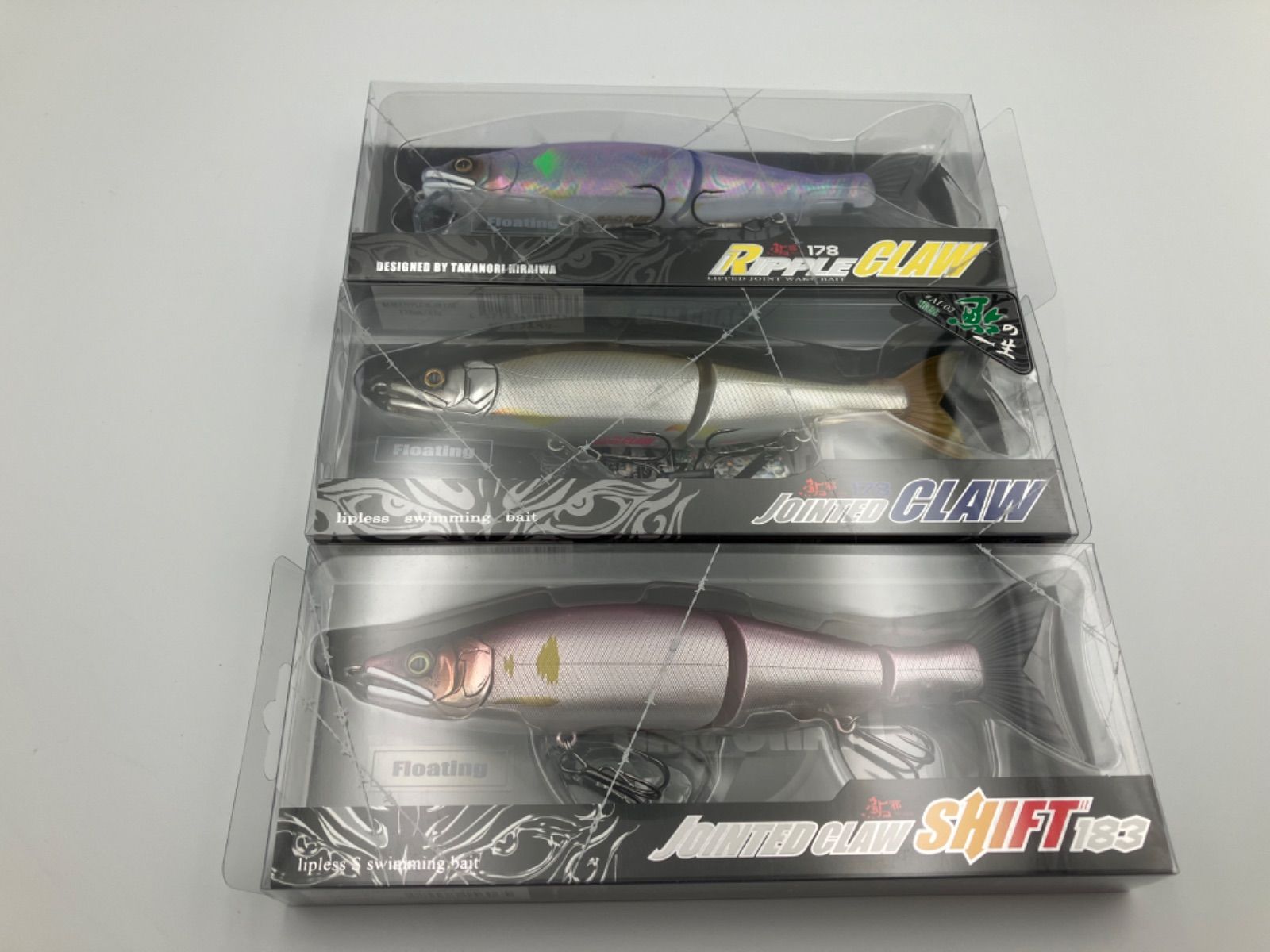 ∵ GAN CRAFT ガンクラフト| JOINTED CLAW 178| JOINTED CLAW SHIFT 183| RIPPLE 178 ジョインテッドクロー シフト リプル 3個セット ルアー