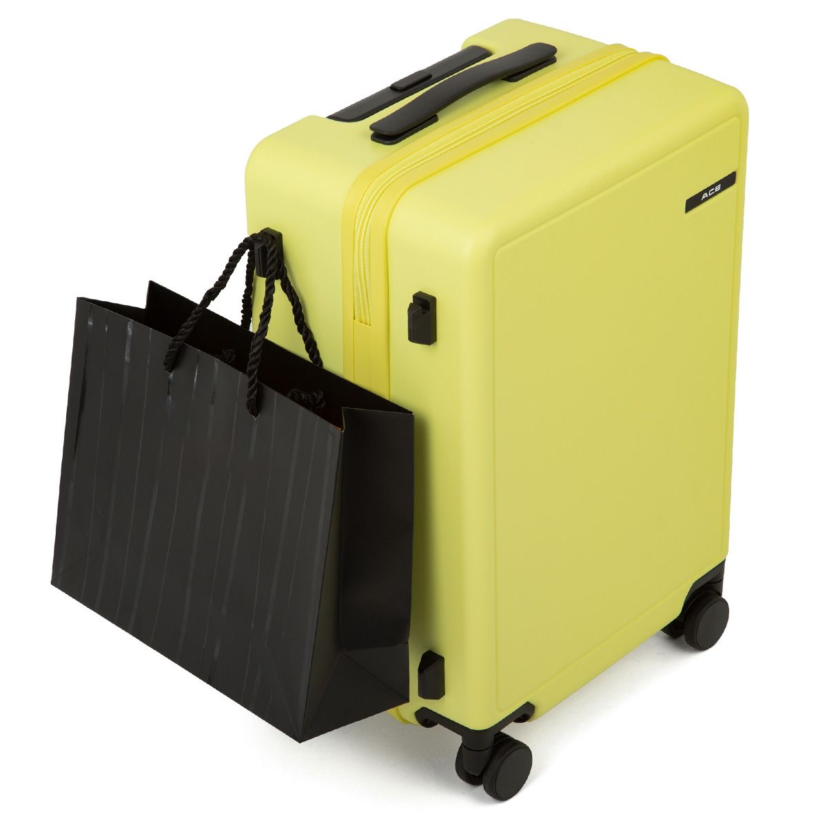 エース スーツケース Mサイズ 63L 軽量 中型 ドリンクホルダー フック