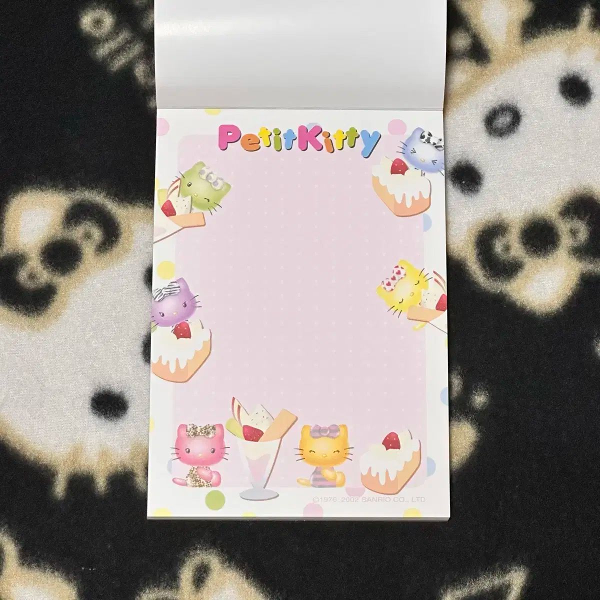 2002 Petit kitty 古典 プチ キティ パフェ ケーキ メモ帳 中古 超レア 