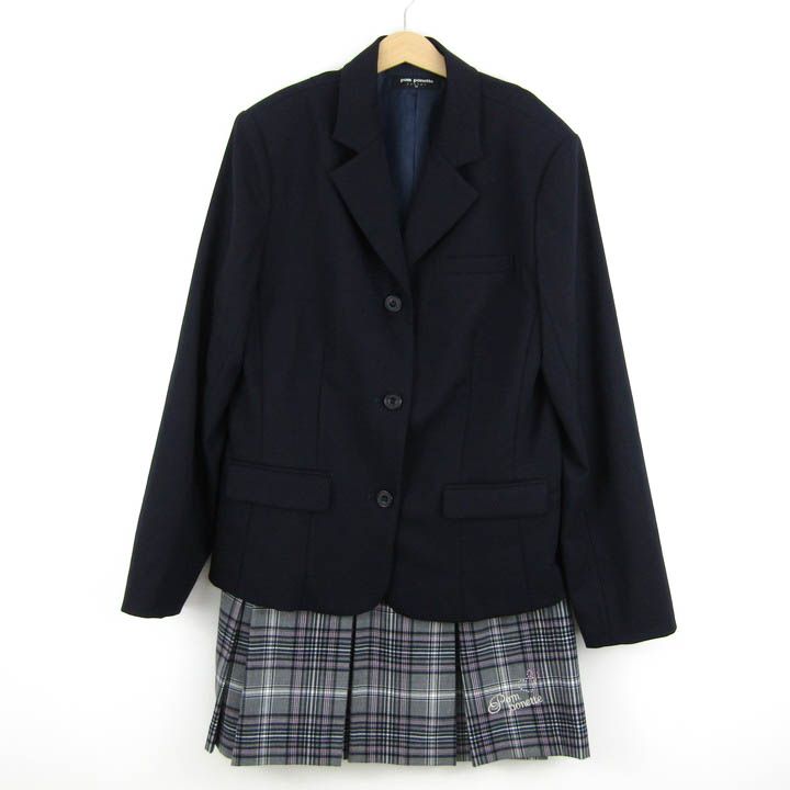 ポンポネット 卒服160 165 お受験 ジャケット スカート リボン 3点