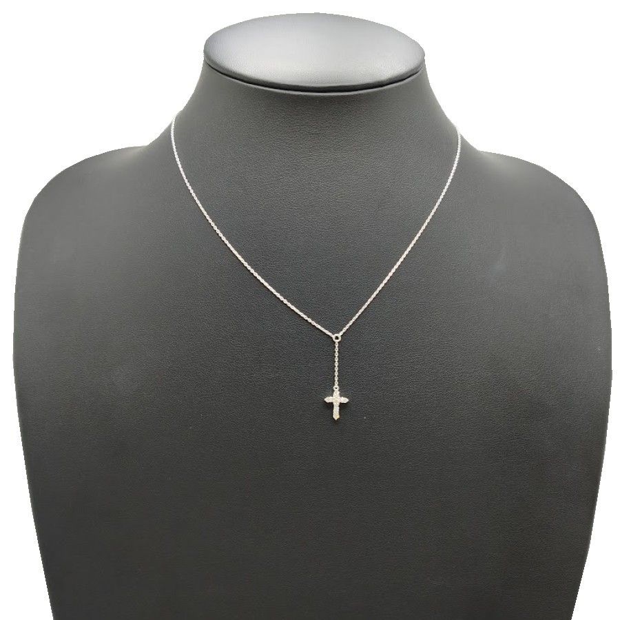 Pt900/Pt850 ダイヤモンドクロスネックレス - メルカリ