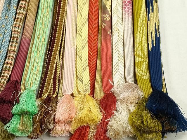平和屋着物○和装小物 帯締め20本 高麗組 笹浪組 冠組 金糸 逸品