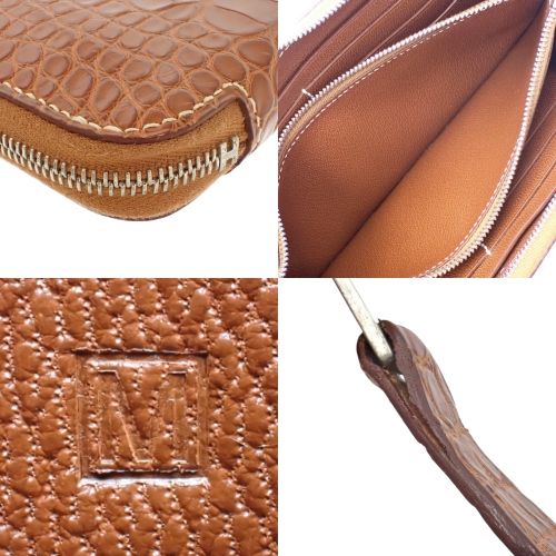 エルメス アザップ アリゲーター ダークブラウン 財布 ウォレット HERMES