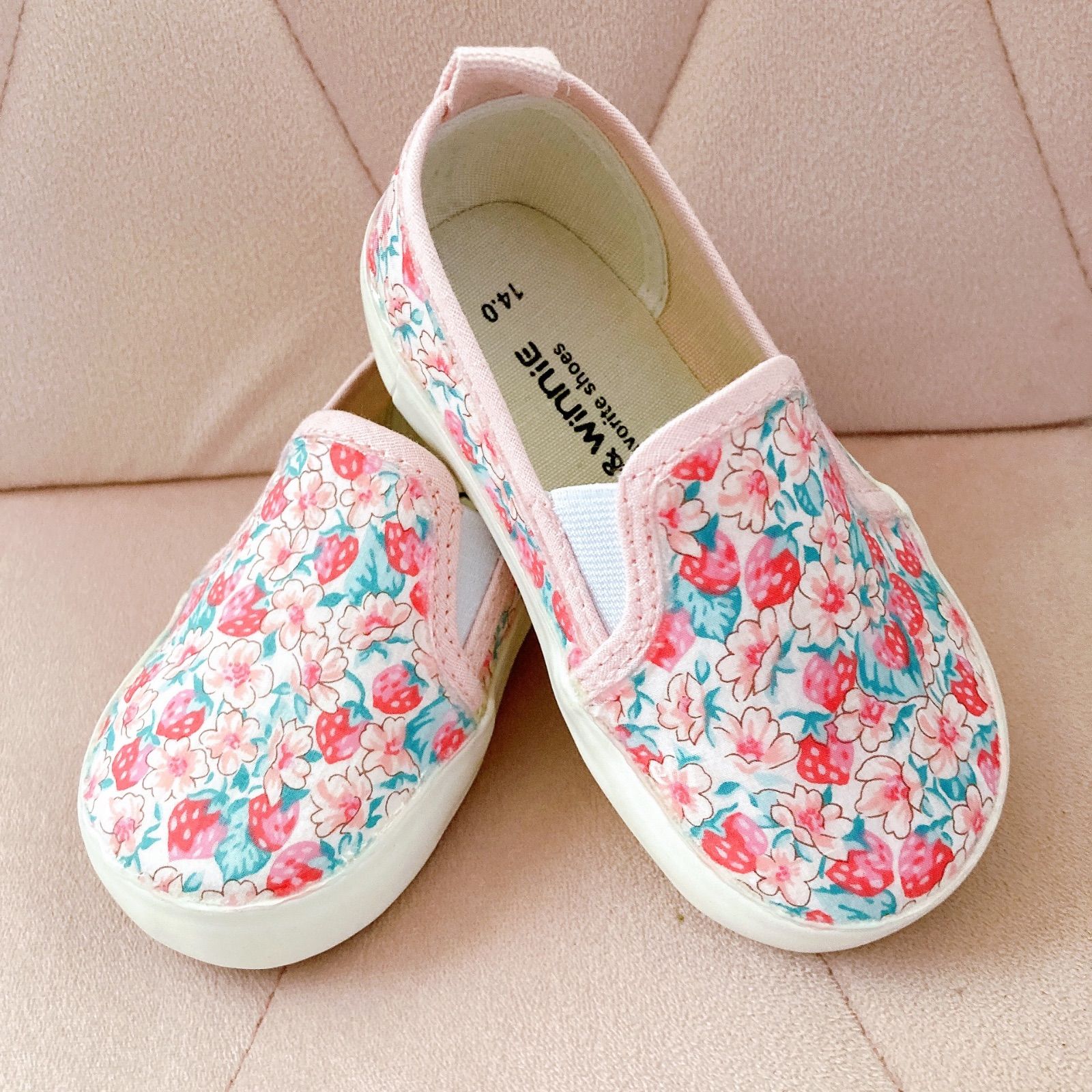 リバティ生地使用 スリッポン 上履き 外履き