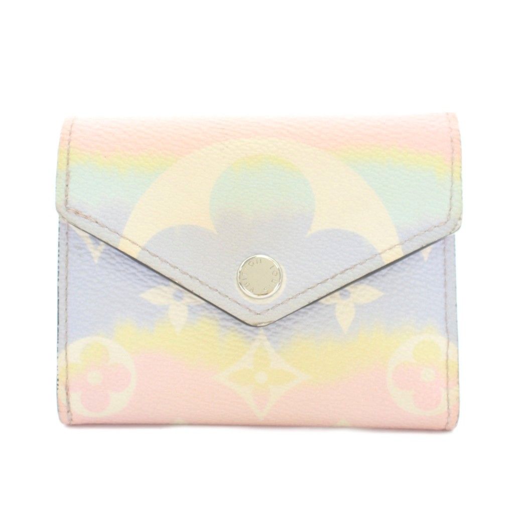 ルイヴィトン LOUIS VUITTON LVエスカル ポルトフォイユ ゾエ ミニ財布 三つ折り 小銭入れ モノグラム PVC ピンク 水色 ライトブルー M69341 /YT ■OH ●D